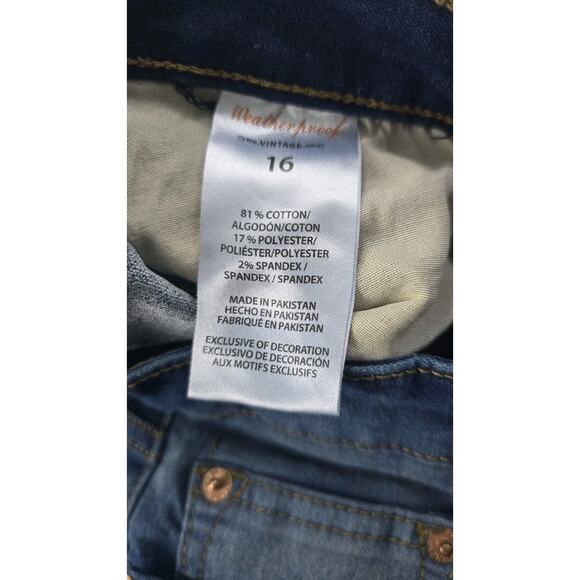 Weatherproof Vintage Girl's Size 16 Skinny Fit Jeans Blue Denim Jeans - Picture 4 of 10